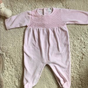 Kissy kissy baby girl velour 1 piece